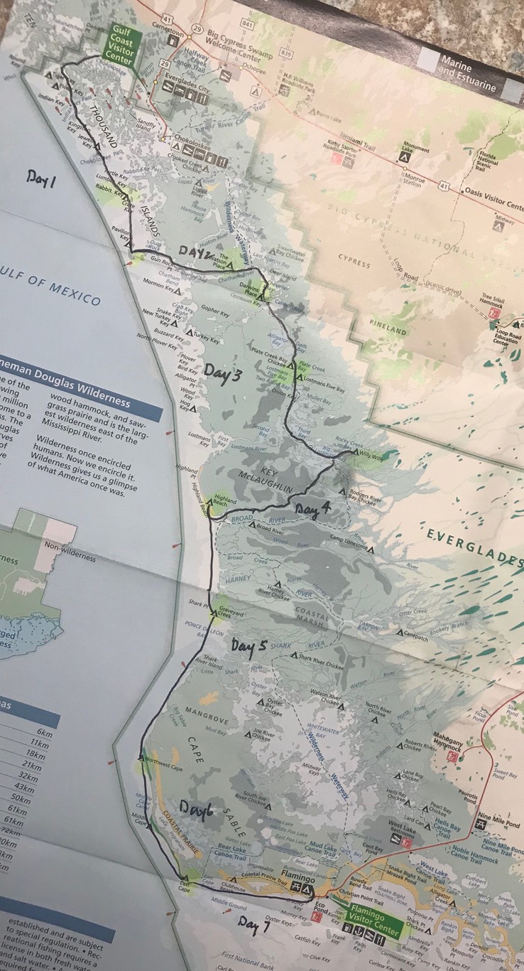 Everglades Trip Map